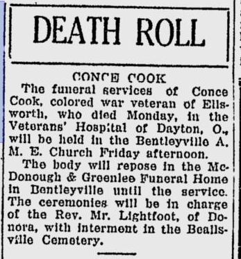 Conce Cooks obit